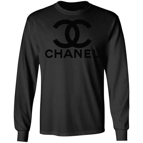 black chanel logo t shirt|chanel double c logo.